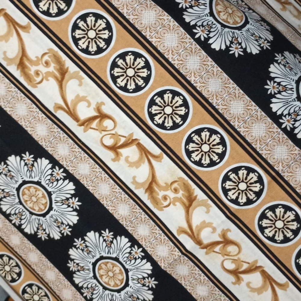1⅛ yd. Tan & Blk. Cotton Fabric